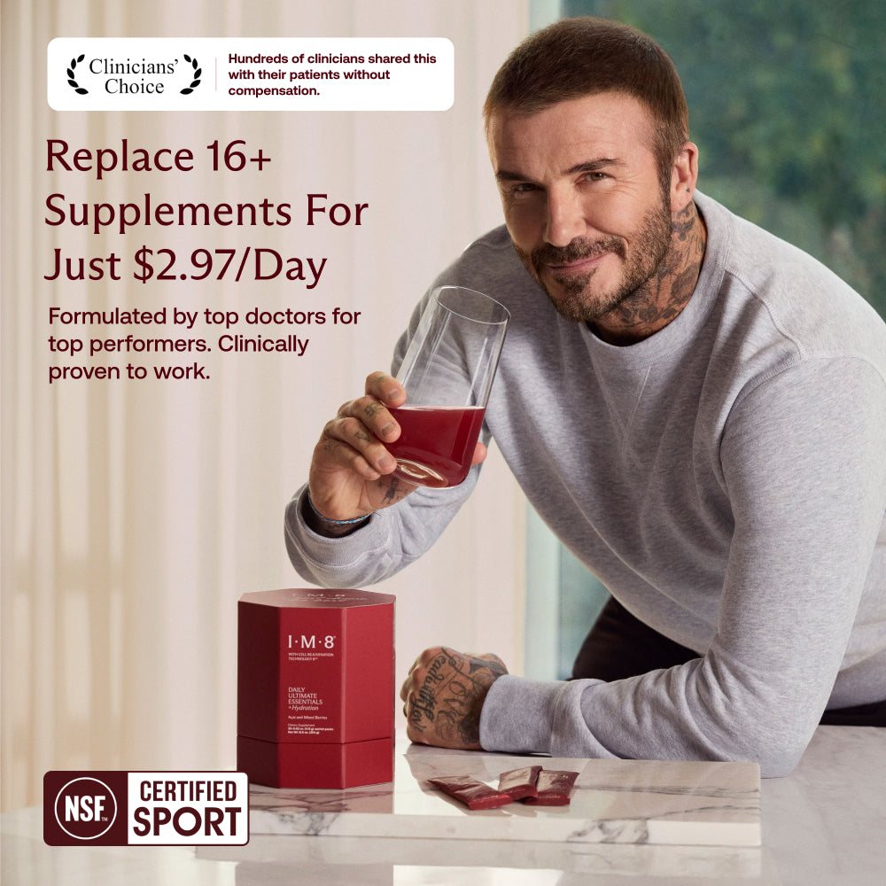 IM8 campaign: Replace 16+ supplements for just $2.97/day — formulated by top doctors for top performers